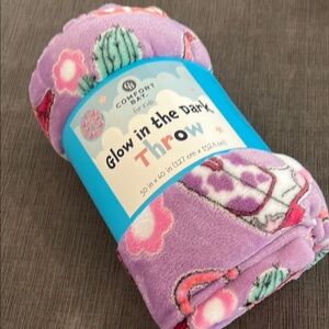 Comfort Bay Glow in the dark Purple Western Cowgirl Fleece Plush Trow 50“x60“